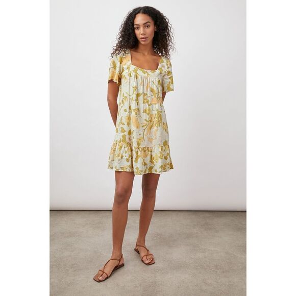 Rails Valentina Square Neck Dress in Citrus Floral - Small - Picture 1 of 9